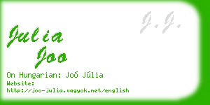 julia joo business card